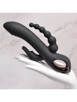 Evolved - Trifecta Rabbit Vibrator - Zwart