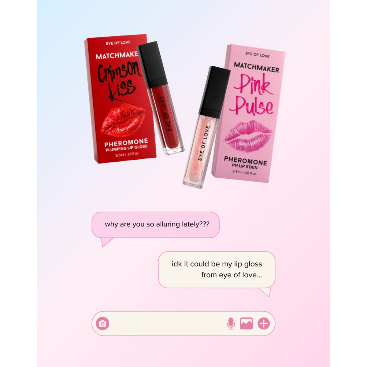 Eye of Love - Matchmaker Kiss Chemistry Lip Gloss - Crimson Kiss - Afbeelding 7