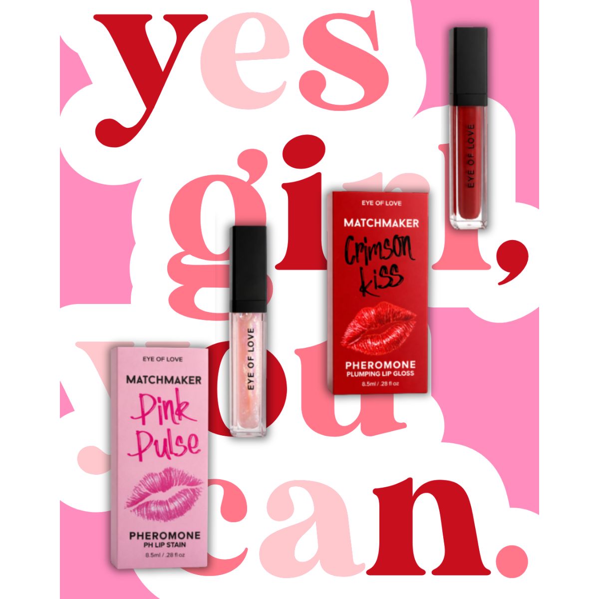 Eye of Love - Matchmaker Kiss Chemistry Lip Gloss - Crimson Kiss - Afbeelding 8