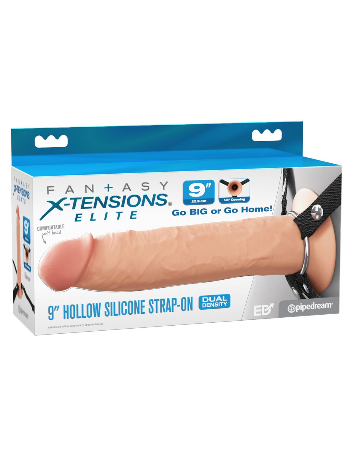 Fantasy X-tensions - Holle Strap-On Beige - 22,9 cm foto 3