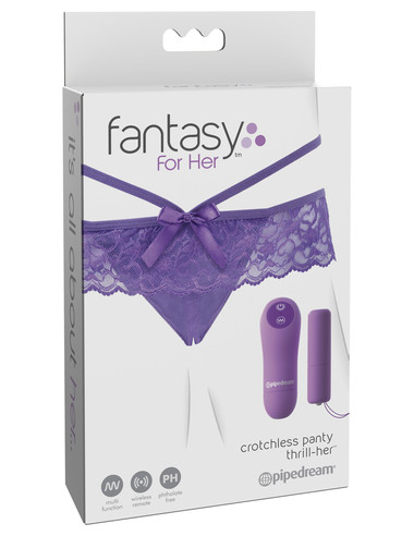 Crotchless Panty Thrill-Her - Vibrating Panty - EasyToys