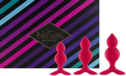 FeelzToys - Bibi Twin Butt Plug Set 3 st. Roze