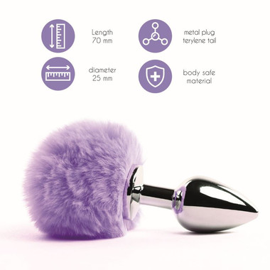 FeelzToys - Bunny Tails Butt Plug - Purple - EasyToys