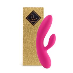 FeelzToys - Lea Rabbit Vibrator Robijn Rood (Glitter)