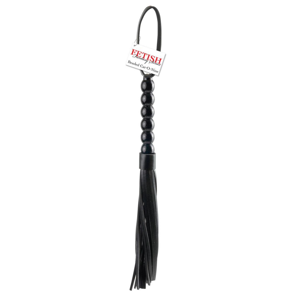 Fetish Fantasy - Beaded Cat-o-Nine Tails Zweep - Zwart