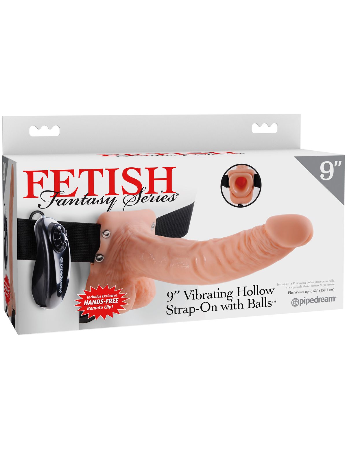 Fetish Fantasy Series - Vibrerende Holle Strap-On Dildo - 23 cm foto 5