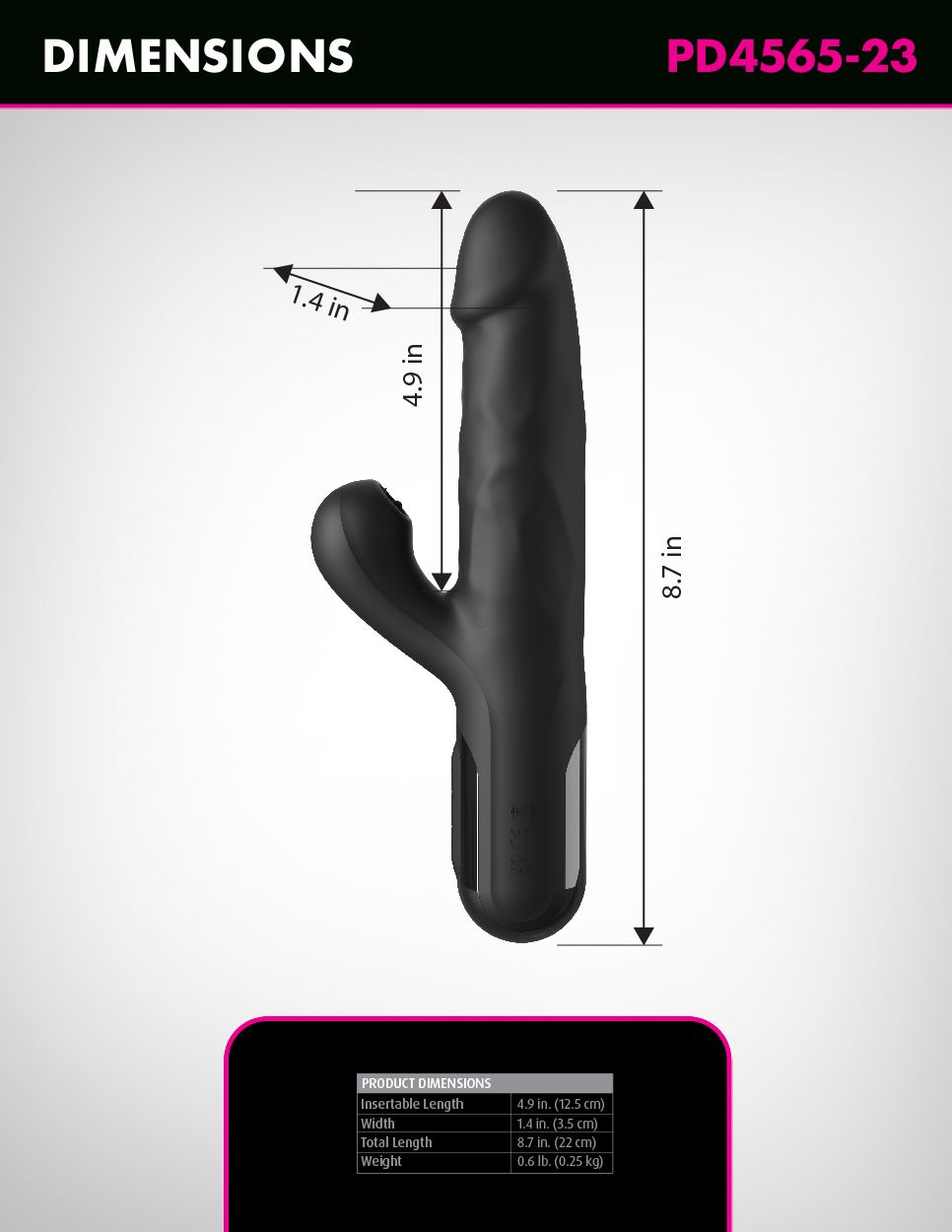 Fetish Fantasy Series - Sonix Stotende Rabbit Vibrator - Zwart foto 5