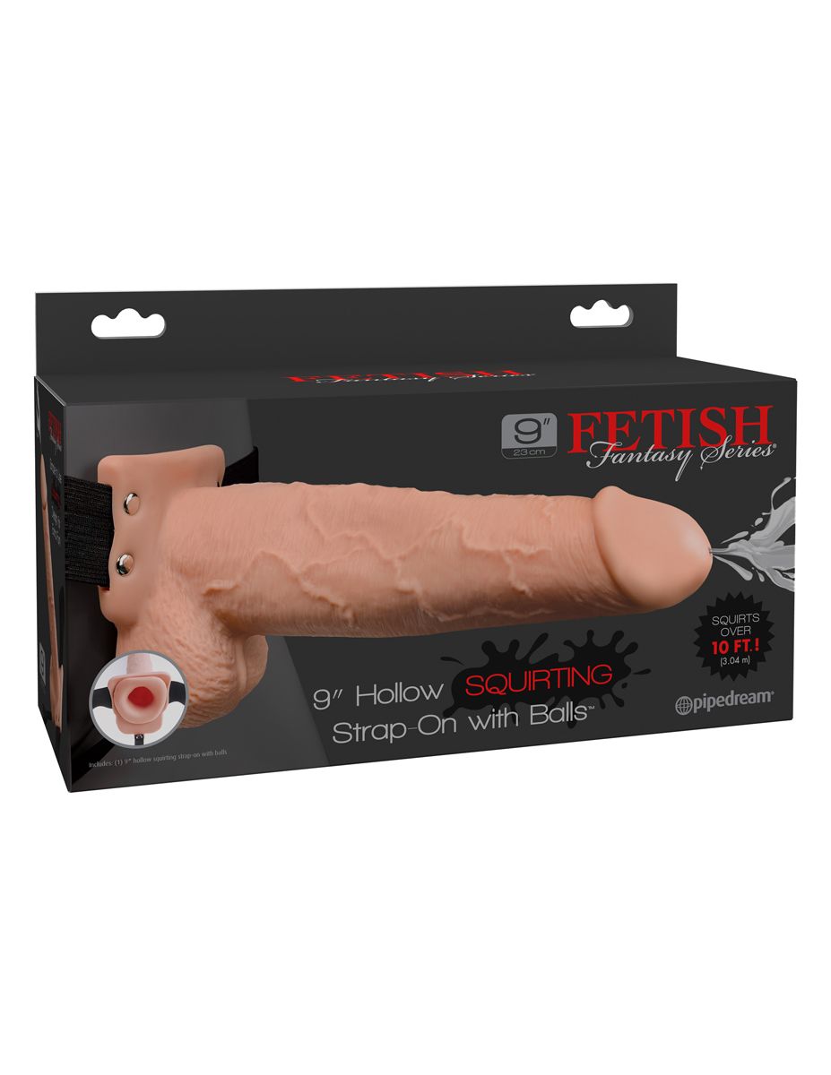 Holle Squirting Strap-On 22 cm - Light - Afbeelding 5