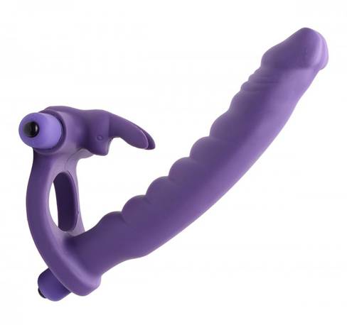 Double Delight Dual Penetration Vibrating Rabbit Cock Ring Double Delight Dual Penetration Vibrating Rabbit Cock Ring