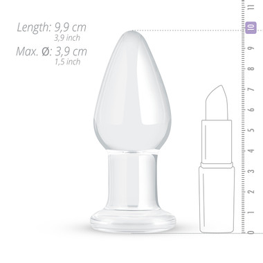 lubricadores anales Clear Glass Buttplug