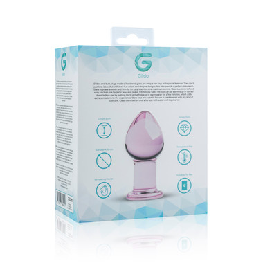 Plug Anal En Verre Améthyste Rain - Sextoy Unisexe GLÄS, Neuf