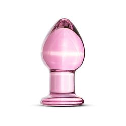 Buttplug rosa in vetro