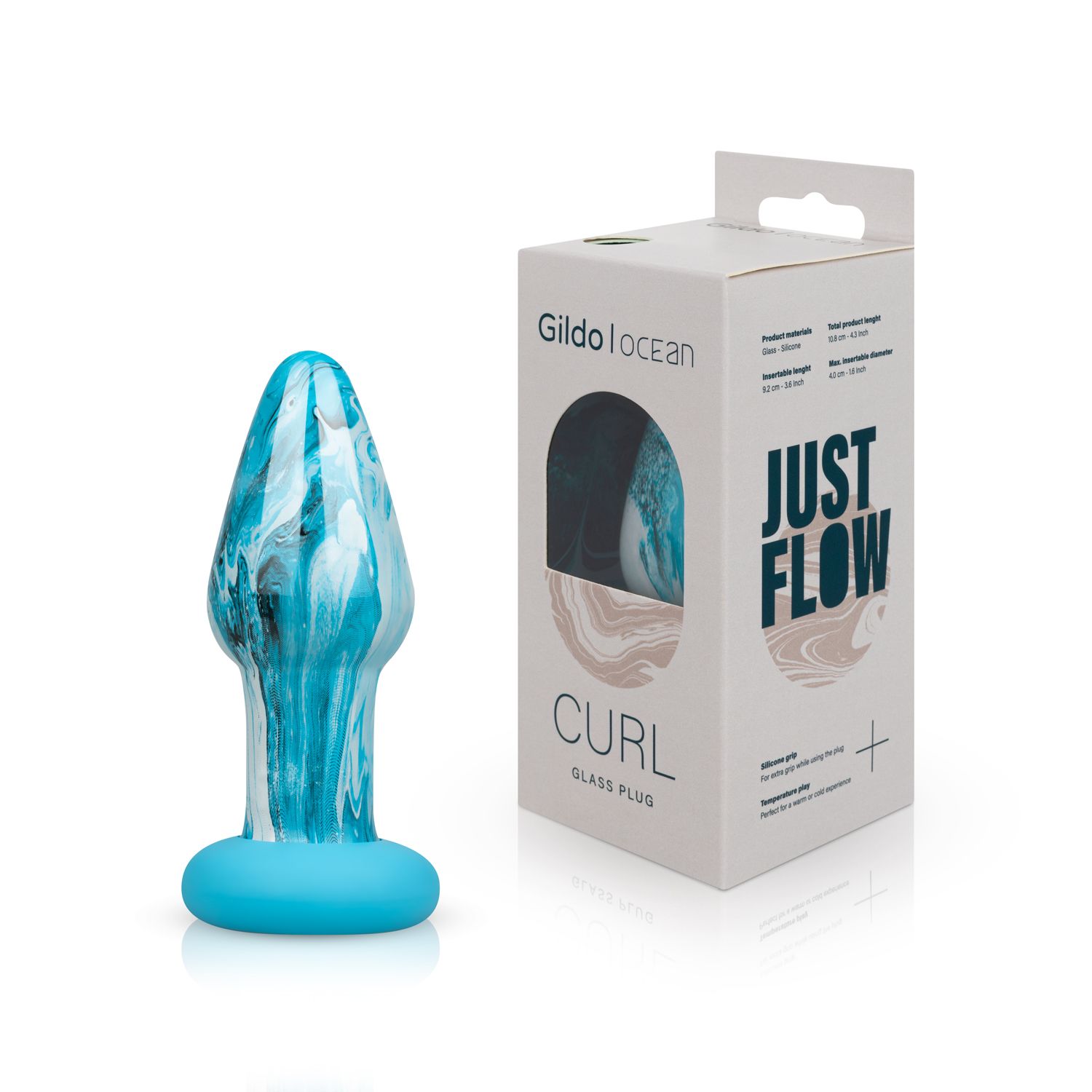 Gildo - Ocean Curl Glass Butt plug - EasyToys