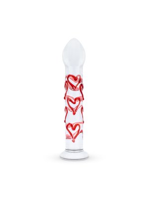 Gildo - Glazen G-spot/Prostaat Dildo Met Hartjes No.30