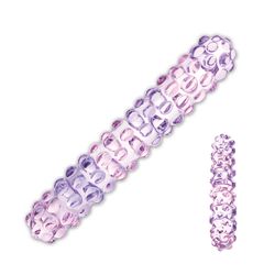 GLAS – PURPLE ROSE Nubby Glass Dildo – Fioletowy