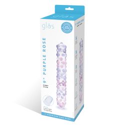 Glas - Purple Rose Nubby Dildo