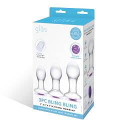 Glas - Bling Bling Glass 3 pc Anal Training Kit