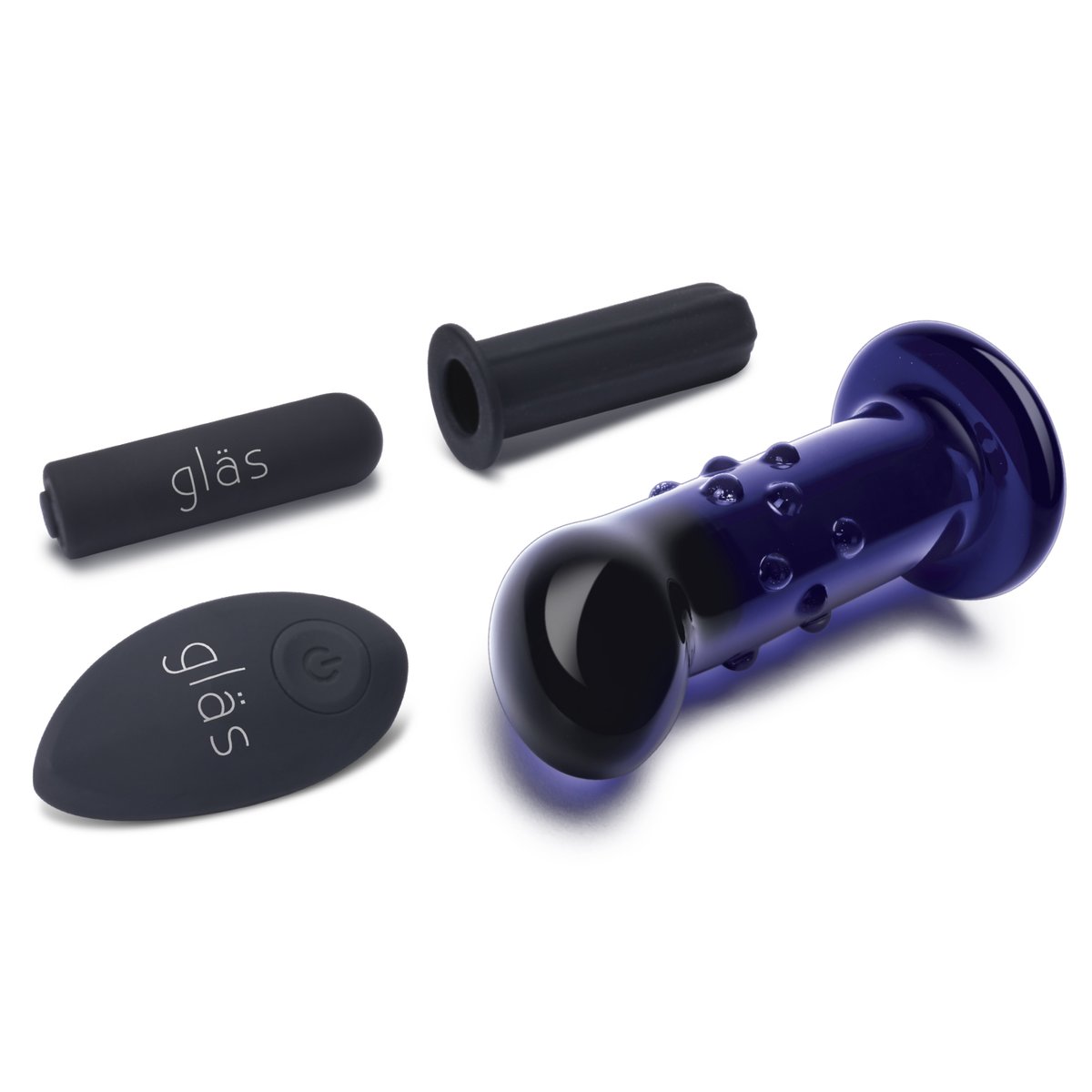 Glas - Rechargeable Remote Controlled Vibrating Dotted  G-Spot/P-Spot Plug