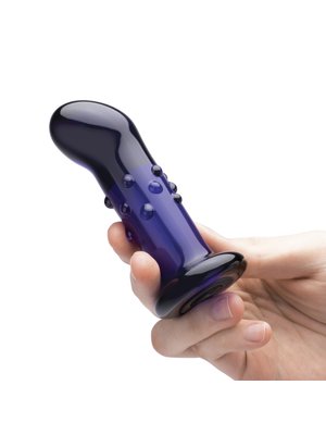 Glas - Rechargeable Remote Controlled Vibrating Dotted  G-Spot/P-Spot Plug