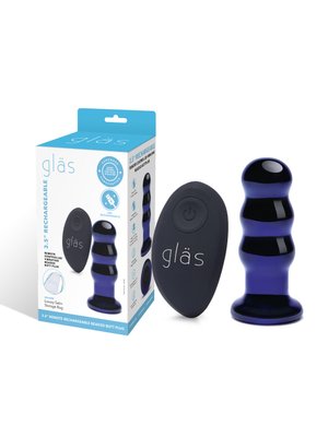 Glas - Rechargeable Remote Controlled  Vibrating Beaded Buttplug