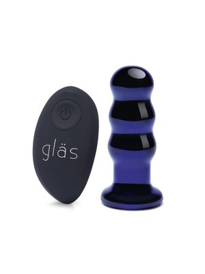 Glas - Rechargeable Remote Controlled  Vibrating Beaded Buttplug
