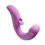 Good Vibes Only - Thrusting Tong Vibrator - Roze