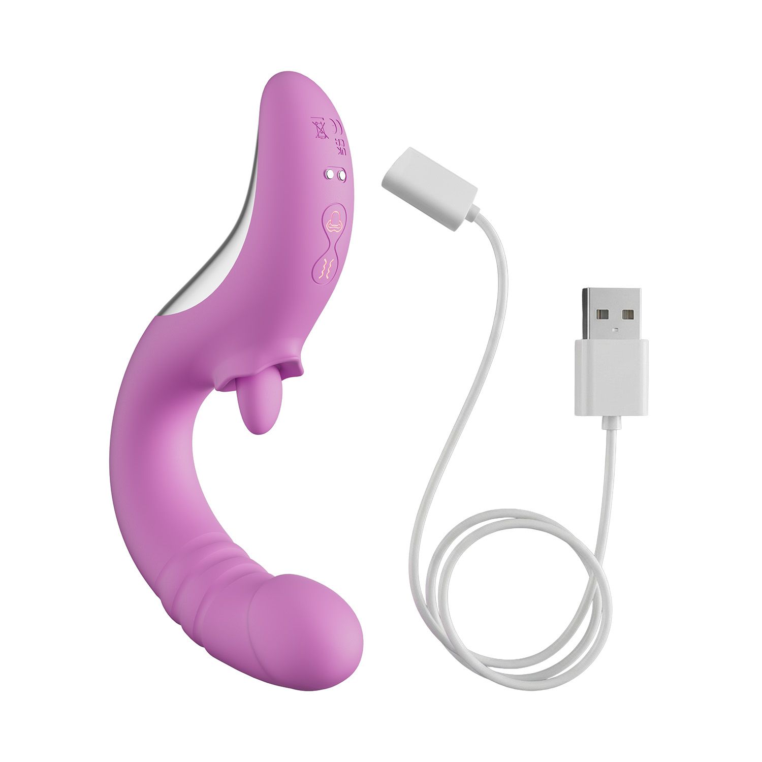 Good Vibes Only - Thrusting Tong Vibrator - Roze - Afbeelding 6