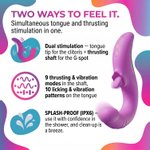 Good Vibes Only - Thrusting Tong Vibrator - Roze