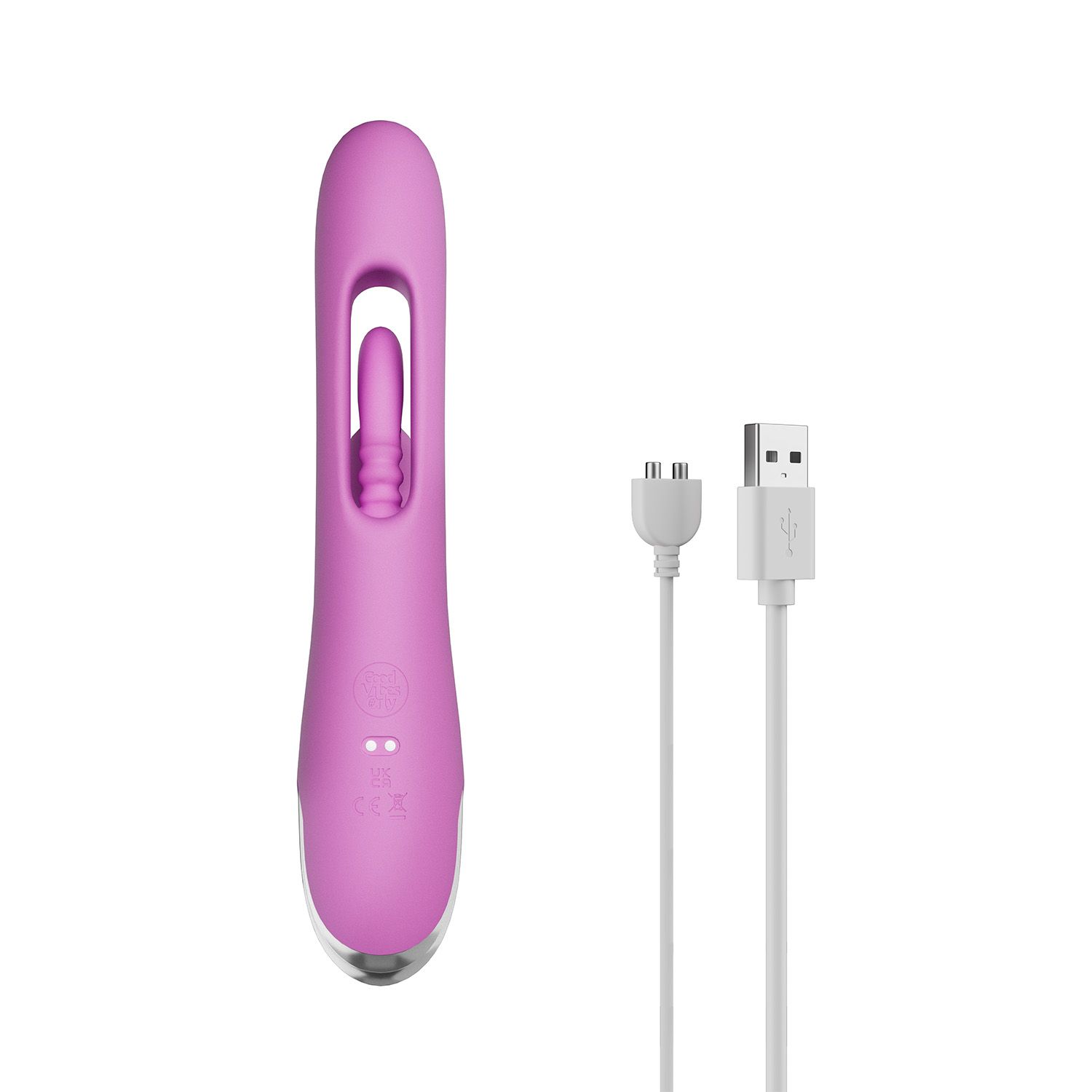 Good Vibes Only - Rabbit Vibrator Moving Finger - Paars - Afbeelding 10