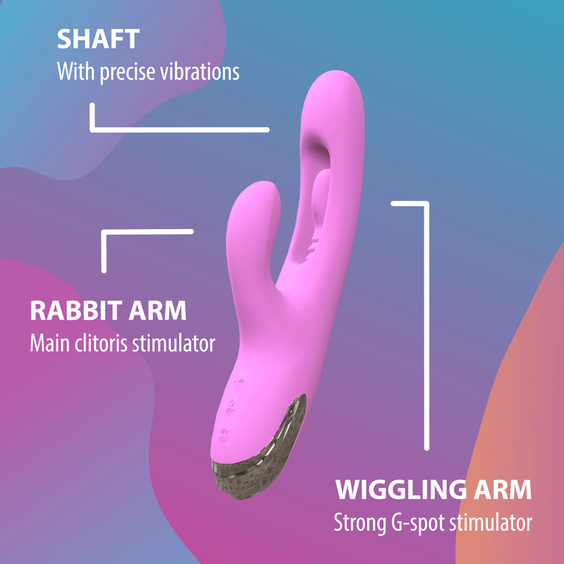 Good Vibes Only - Rabbit Vibrator Moving Finger - Paars - Afbeelding 2