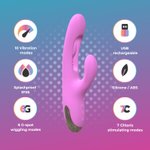 Good Vibes Only - Rabbit Vibrator Moving Finger - Paars