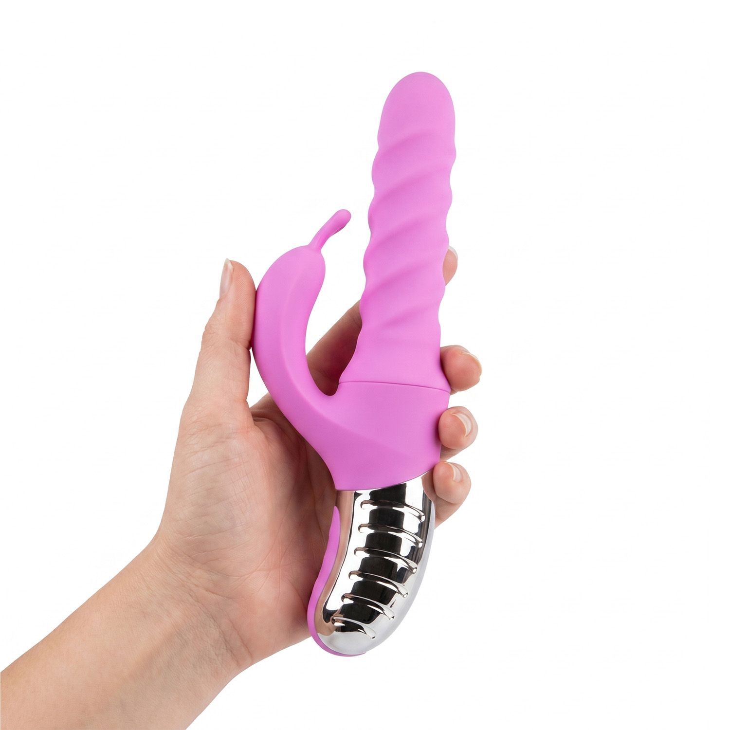 Good Vibes Only - 360° Rotating Thrusting Vibrator - Roze - Afbeelding 3