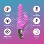 Good Vibes Only - 360° Rotating Thrusting Vibrator - Roze