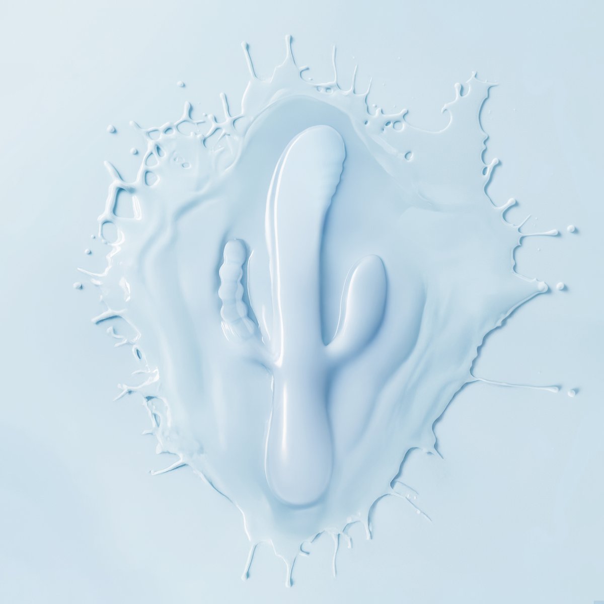 Good Vibes Only - Triple Stimulation Vibe - Soft Silicone - Blauw