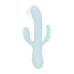 Good Vibes Only - Triple Stimulation Vibe - Soft Silicone - Azul