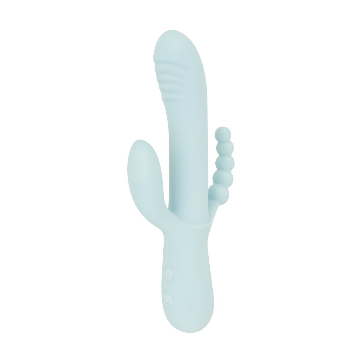 Good Vibes Only - Triple Stimulation Vibe - Soft Silicone - Blauw