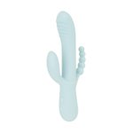 Good Vibes Only - Triple Stimulation Vibe - Soft Silicone - Blauw