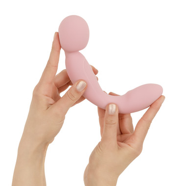 Good Vibes Only - Double-Sided Wand Vibrator - Soft Silicone - Pink - EasyToys Good Vibes Only - Double-Sided Wand Vibrator - Soft Silicone - Pink - EasyToys