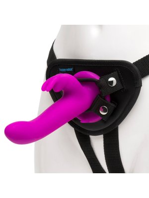 Happy Rabbit – Vibrerende Strap-On Set – Magenta