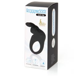 Happy Rabbit – Anillo Vibrador Conejito – Negro
