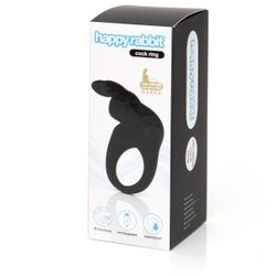 Happy Rabbit - Rechargeable Vibrating Rabbit Cock Ring Black