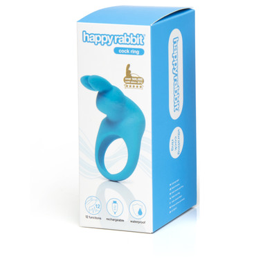 penisring rabbit Happy Rabbit - Rechargeable Vibrating Rabbit Cock Ring Blue