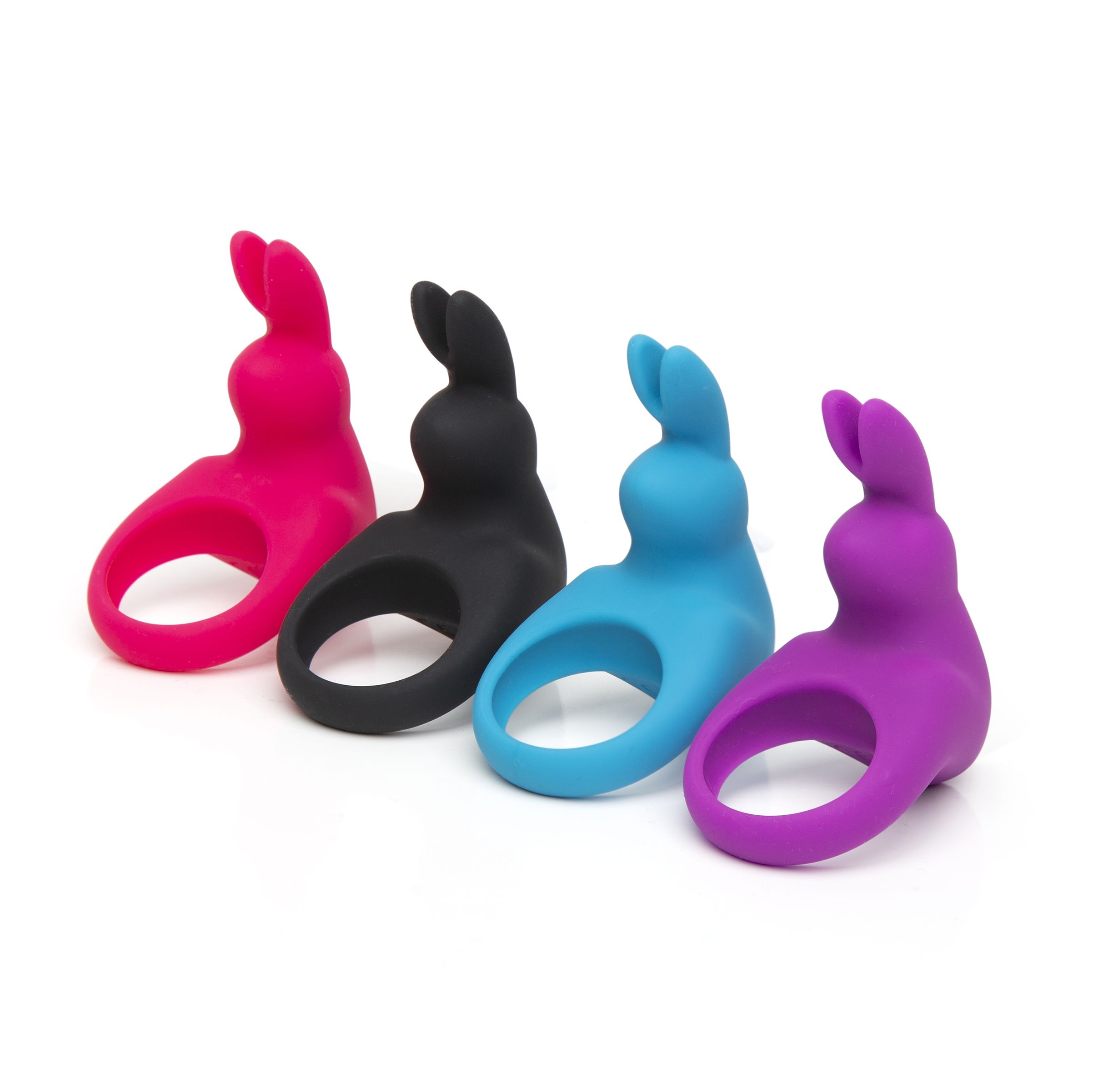 Happy Rabbit – Rabbit Cockring – Oplaadbaar Vibrerend – Blauw foto 2