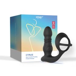 HoneyPlayBox – Cyrus Wibrator Prostaty z Funkcją Pchania – Czarny