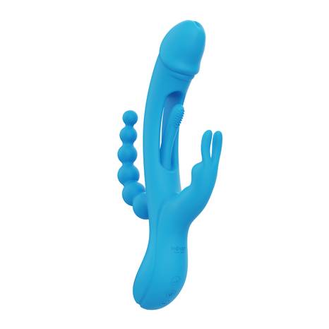 HoneyPlayBox - Trilux Kinky Finger Rabbit Vibrator - Blue HoneyPlayBox - Trilux Kinky Finger Rabbit Vibrator - Blue