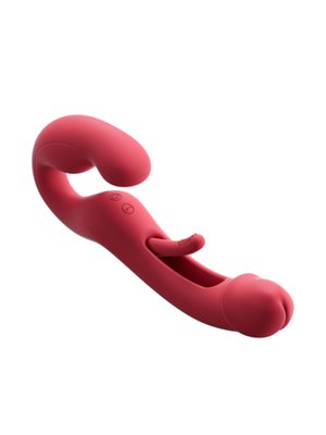 HoneyPlayBox - App-Gestuurde Strapless Koppel Vibrator - Rood