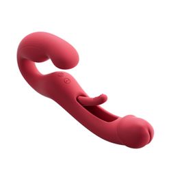 HoneyPlayBox - App-Gestuurde Strapless Koppel Vibrator - Rood