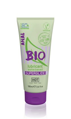 HOT BIO Superglide Anal Lubricante a base de agua - 100 ml