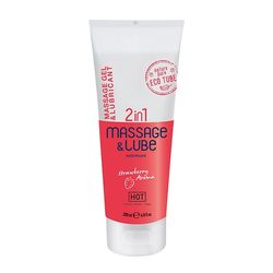 2 in 1 Hot Massage Gel and Lubricant - Strawberry