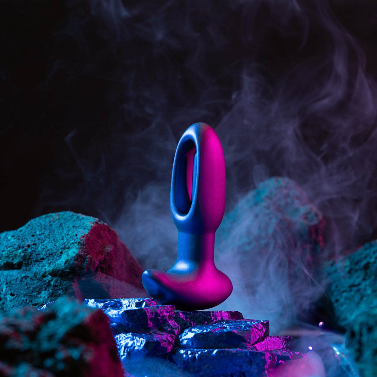 Hueman - Voyager Vibrerende Butt Plug met Tikfunctie - Paars